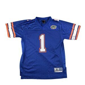 Vintage Florida Gators Jersey Youth XL Blue NCAA Football Number 1 Mesh Shirt